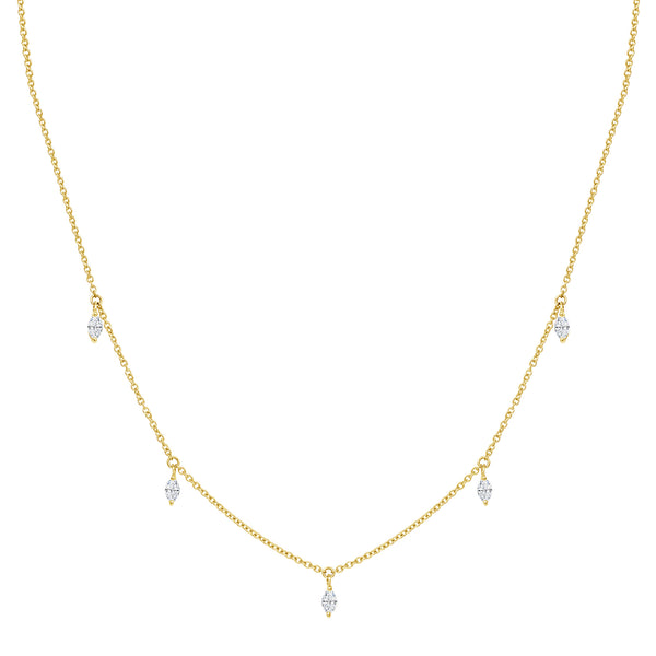 DIAMOND MARQUIS DANGLING NECKLACE