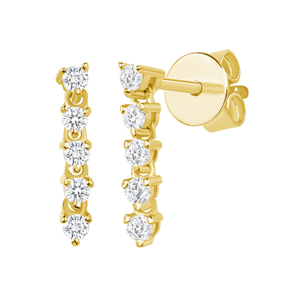 MINI DIAMOND DROP TENNIS EARRINGS