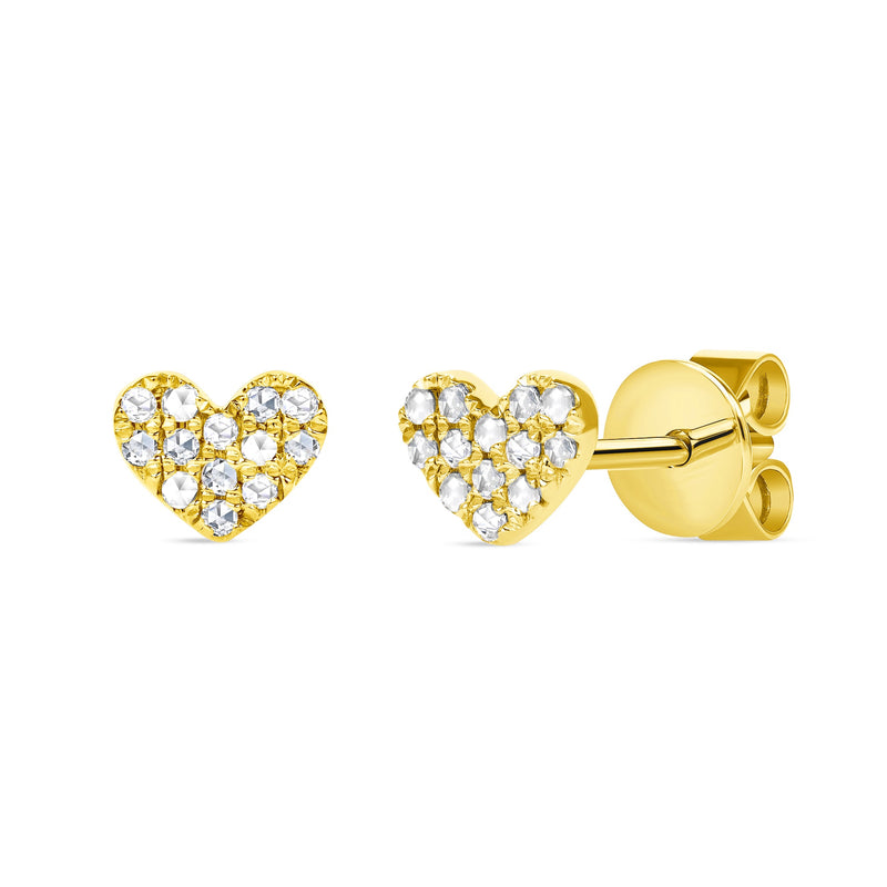 PETITE HEART DIAMOND STUDS