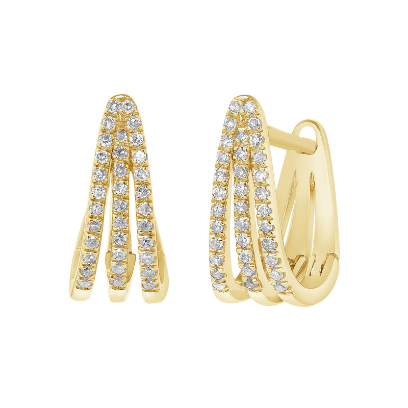 DIAMOND HUGGIE EARRINGS