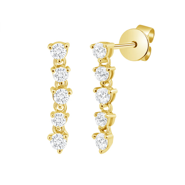 DIAMOND DROP TENNIS EARRINGS