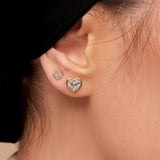 PETITE HEART DIAMOND STUDS