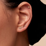 PETITE DIAMOND ARROW STUD EARRINGS