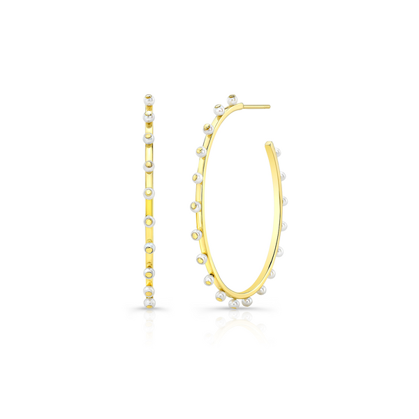 Pearl Bubbly Hoops